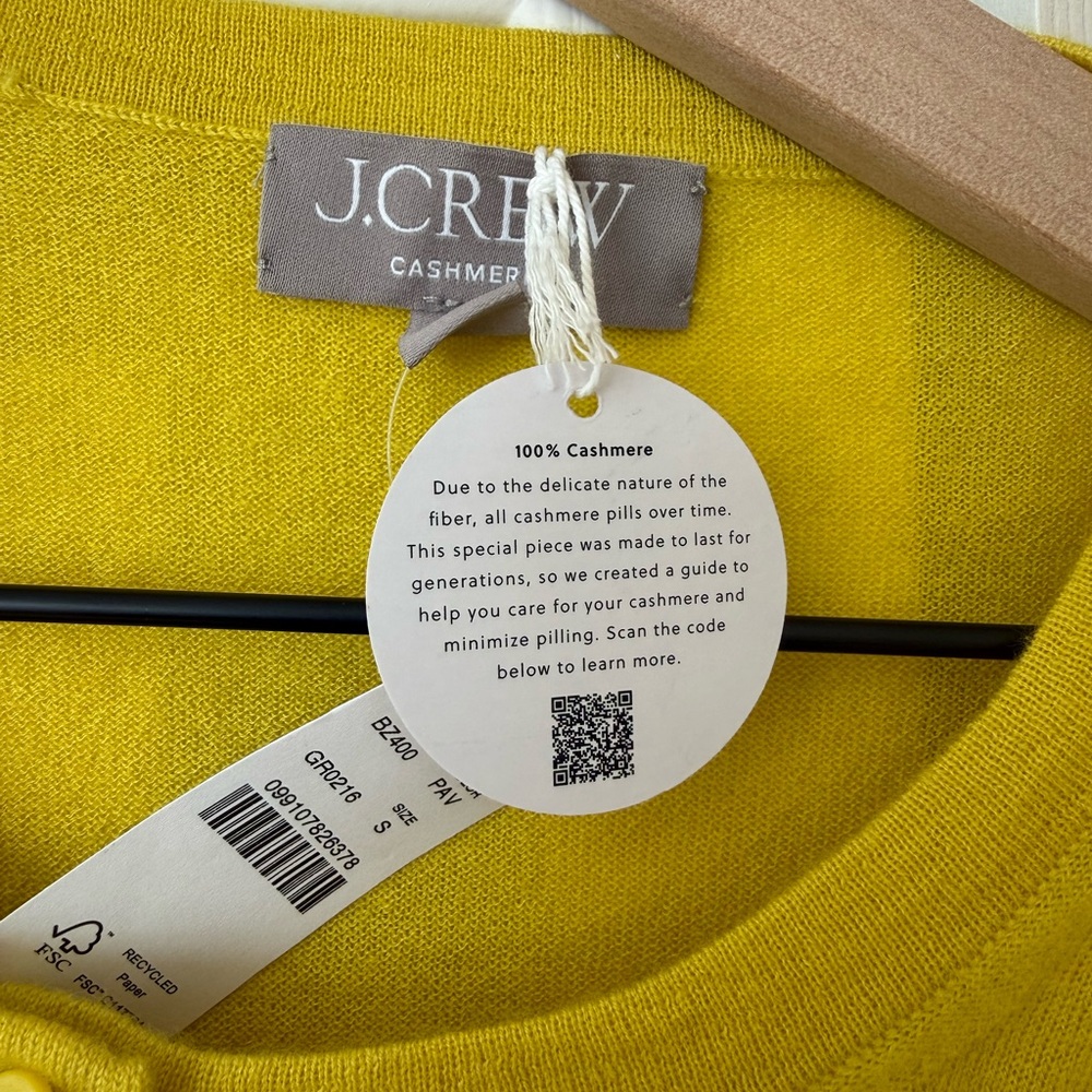 NWT J. Crew Featherweight Cashmere Cardigan size small - Picture 10 of 14